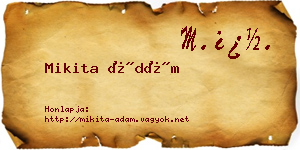 Mikita Ádám névjegykártya